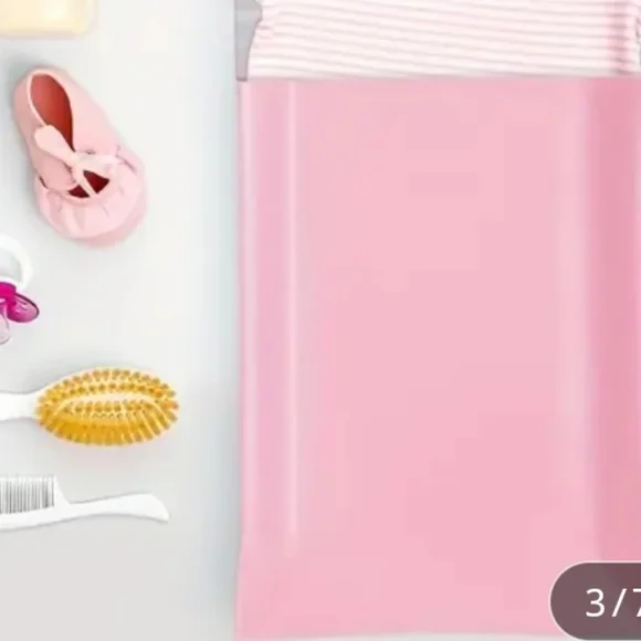 Plain Pink Polymailers 8 X 11, Qty 25 Self Adhesive Waterproof Holds Well - Picture 2 of 5